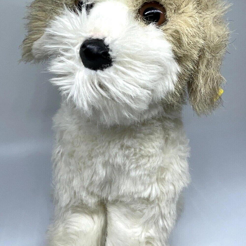 Steiff Junior Charly‎ Dog Plush 13" Brass Button Ear Tag West Germany 2883/35
